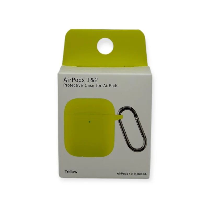 AIRPODS 1&2 NEW SILICONE CASE(Yellow)