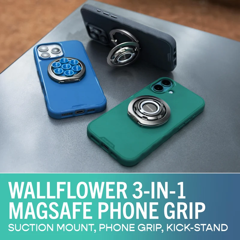 Wallflower MagSafe Suction Mount & Phone Grip Stand