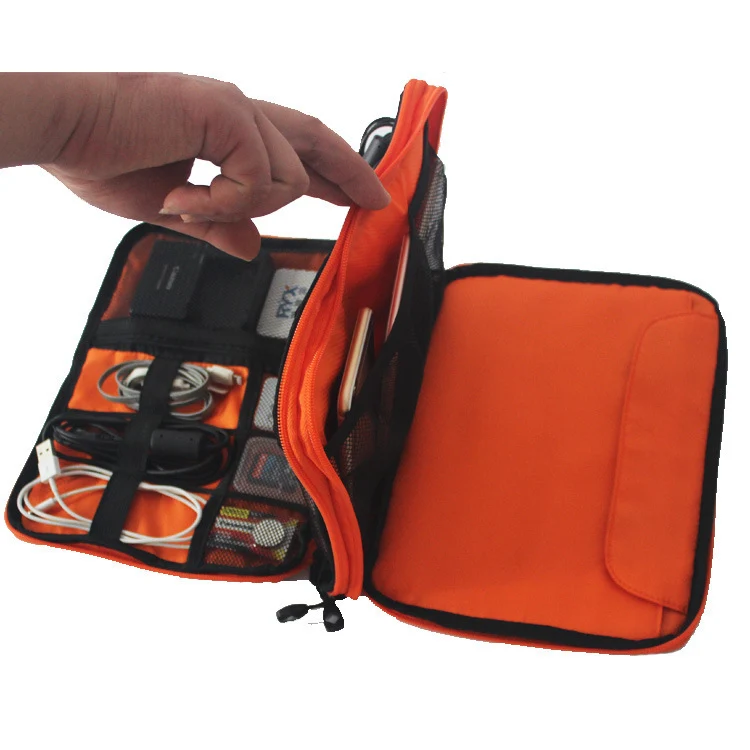 Dual‑Layer Travel Storage Case Cable Organizer Bag for Electronics & Accessories