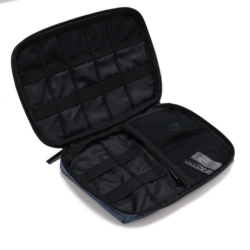 Multi‑Pocket Charging Cable Storage Bag - Compact Travel Tech Organizer