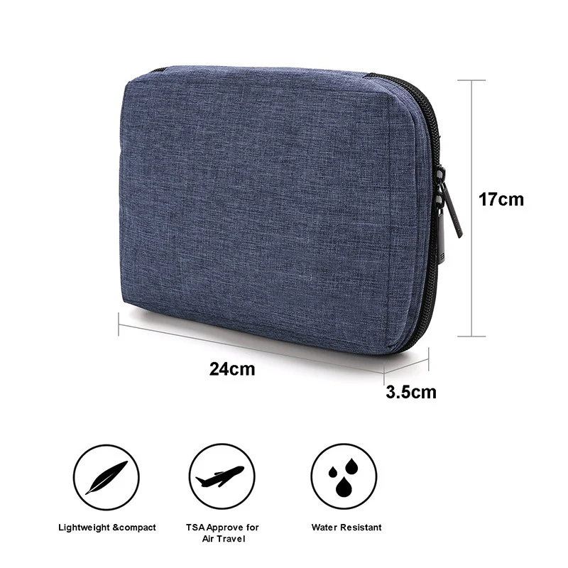 Multi‑Pocket Charging Cable Storage Bag - Compact Travel Tech Organizer