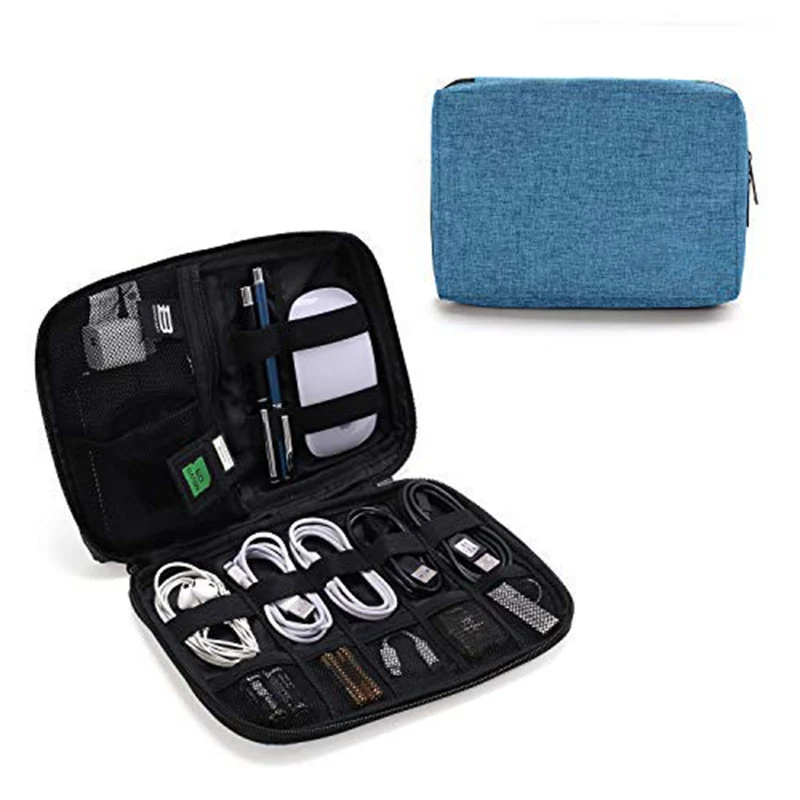 Multi‑Pocket Charging Cable Storage Bag - Compact Travel Tech Organizer