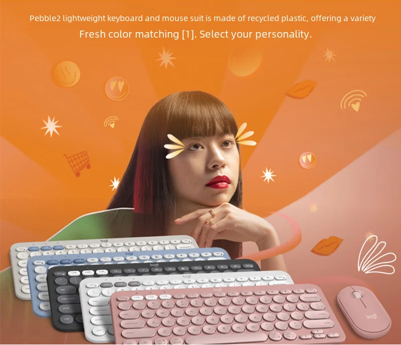 Logitech Pebble K390 Wireless Mouse & Keyboard Combo Set