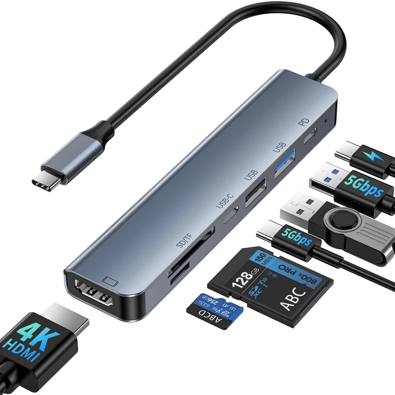 7‑Port Dual‑Monitor USB‑C Docking Station