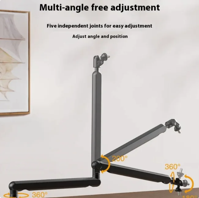 Universal Adjustable Microphone Arm Bracket for Studio, Office, and Home Office