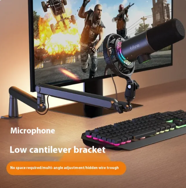 Universal Adjustable Microphone Arm Bracket for Studio, Office, and Home Office