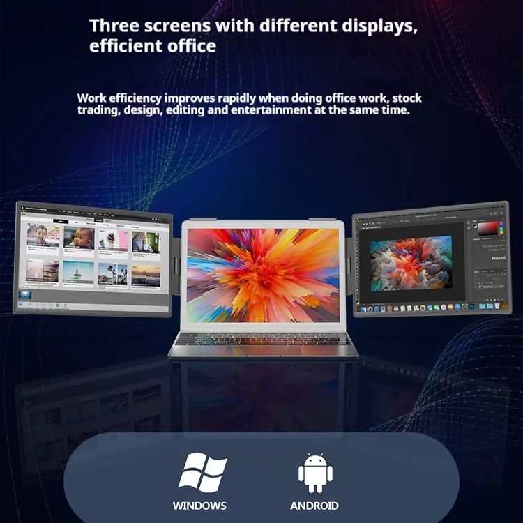 14" Portable Dual-Screen Display Extension