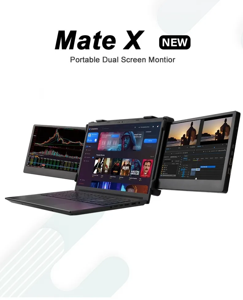 Portable 11" Dual-Screen Monitor Extensions