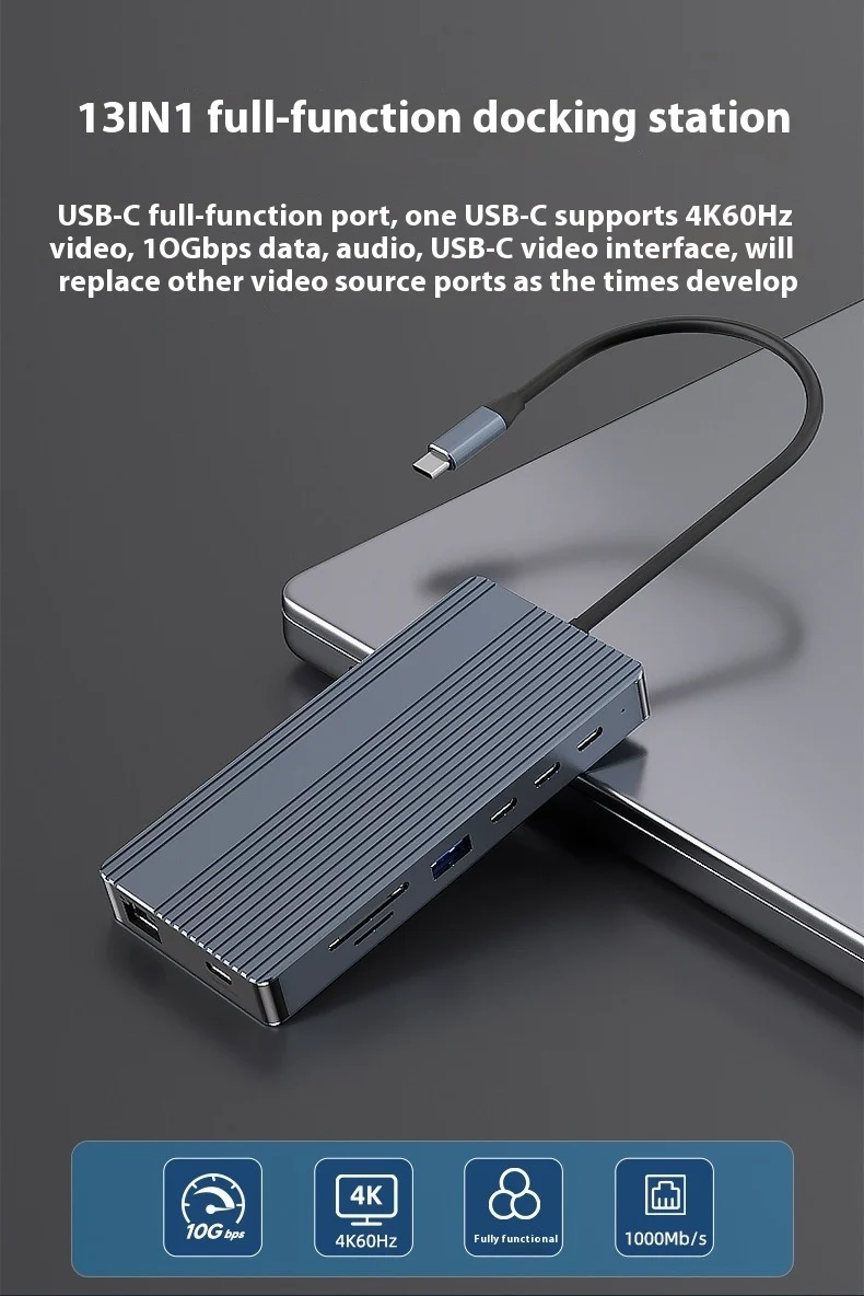 USB-C 13-in-1 4K Docking Station