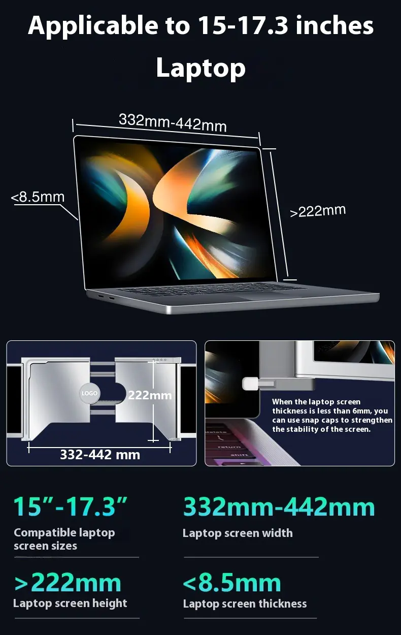 15" Universal Dual-Screen Portable Display