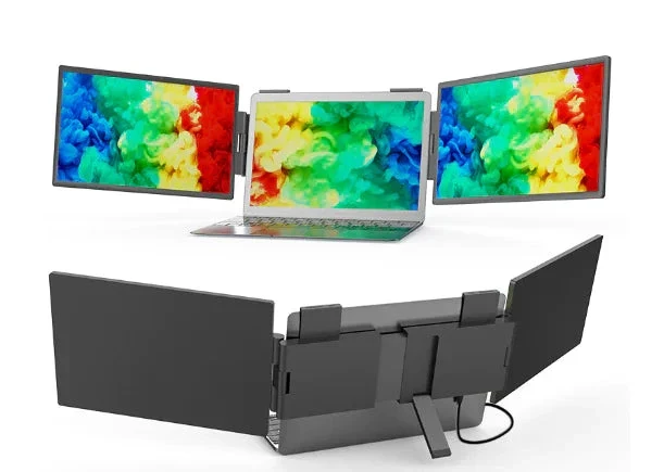 Portable 14" Dual-Screen Travel Monitors