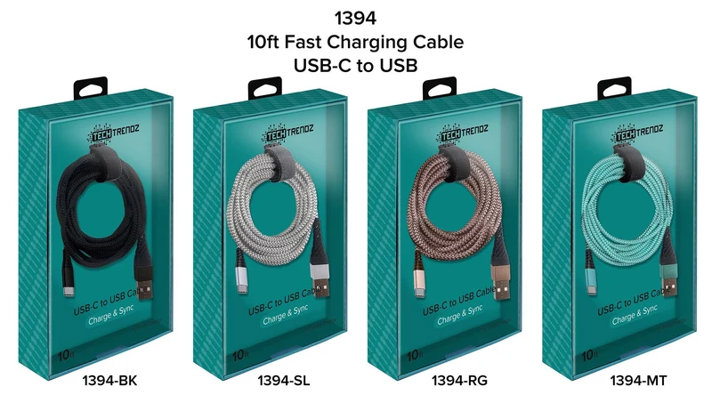 USB-C+A Cable - 10ft