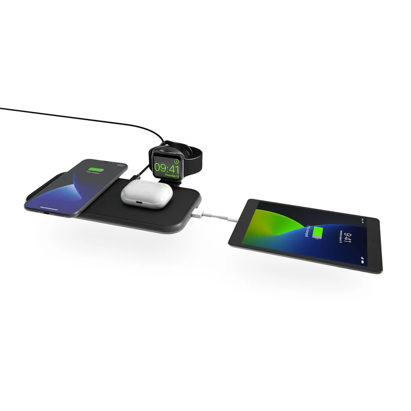 Aluminium Dual + Apple Watch Holder Wireless Charger