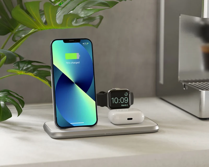 4 in 1 Stand+Watch Wireless Charger Aluminium