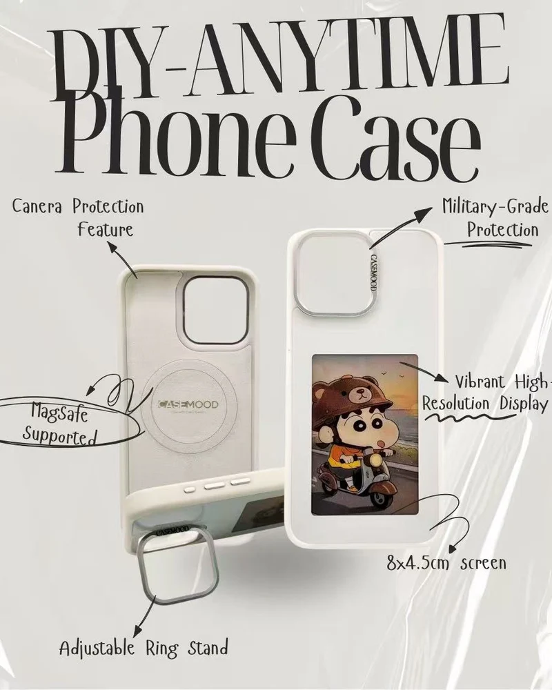 Casemood Custom Anytime-Swap iPhone Case for iPhone 13 to 16 Pro Max | Interchangeable Back Cover, MagSafe