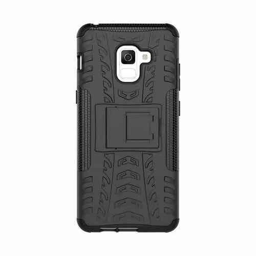 Bakee 2 in 1 Armor Kickstand TPU PC Protective Case for Samsung Galaxy A8 Plus 2018