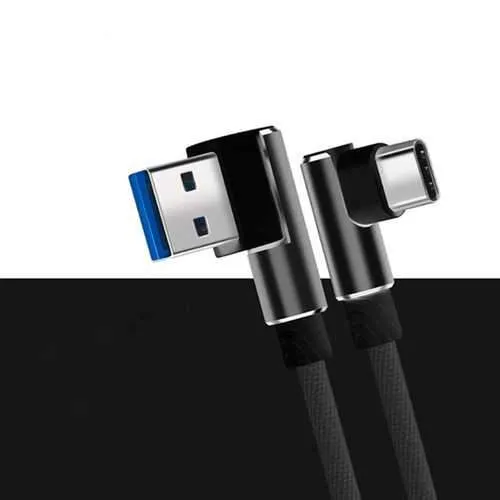 Bakeey Dual 90 Degree Angle Type C Fast Charging Data Cable 2M For Oneplus 5t Xiaomi 6 Mi A1 S9