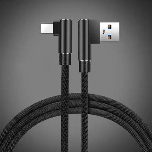Bakeey Dual 90 Degree Angle Type C Fast Charging Data Cable 1M For Oneplus 5t Xiaomi 6 Mi A1 S9