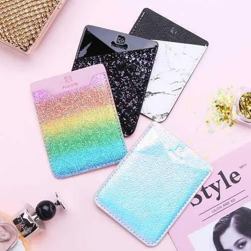 FLOVEME Credit Card Holder Purse Pocket Bag Leather Pouch for iPhone Xiaomi Phone