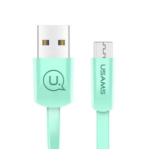 USAMS U2 Micro USB Flat Fast Charging Data Cable 1.2M For Xiaomi Redmi Note 5 Note 4 5 Plus S7 Edge