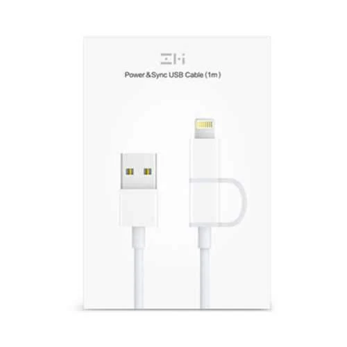 Original ZMI 1M 2 in 1 Micro USB Lightning for Data Cable for iPhone Huawei for Samsung