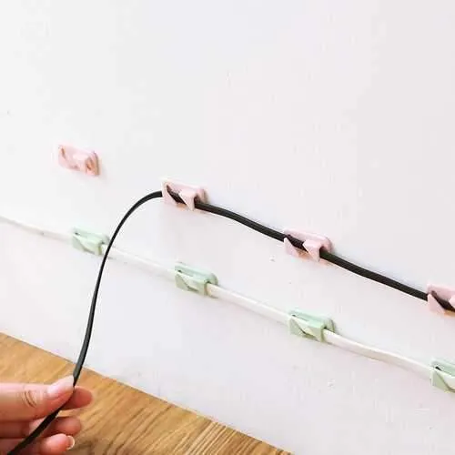 12 PCS Powerful Sticky Cable Clip Wall Holder Desktop Cable Organizer Wire Management
