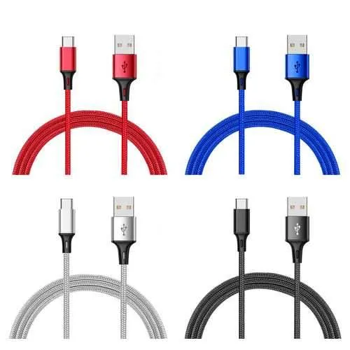 Bakeey 1M 2.4A Nylon Braided Data Sync Type-C Cable for Samsung Gaxaly S8 Plus Xiaomi mi6
