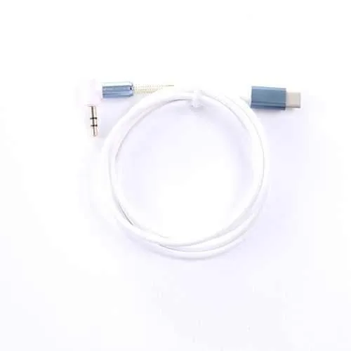 Bakeey Type C To 3.5mm Jack 90 Degree Right Angle Round Audio AUX Cable For Mobile Phone MP3 Tablet