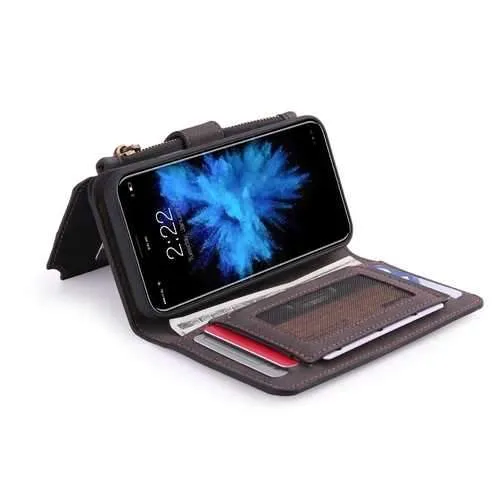 POLA Magnetic Detachable Wallet Card Slot Case For iPhone X/8/8 Plus/7/7 Plus/6s/6s Plus/6/6 Plus