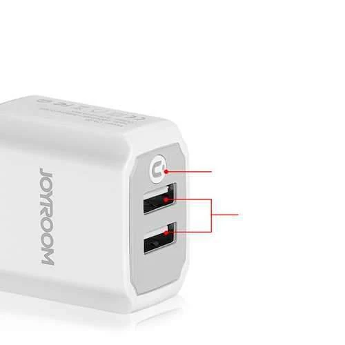 JOYROOM CA-28 2A 2Ports EU Plug Travel Charger With Type-C Cable For iphone 8 Samsung S8