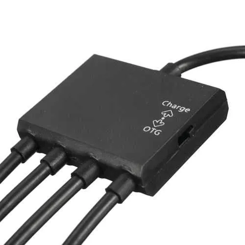 3 USB to Micro USB OTG Charge HUB Adapter 4 In 1 Charging Universal For Samsung For Android
