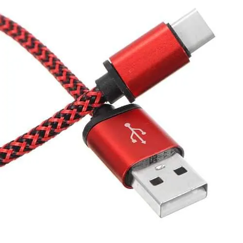 2A Nylon Braided Type-C USB Fast Charging Data Cable 0.3m For Samsung S8 Letv Xiaomi 6 mi5 mi6