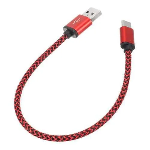 2A Nylon Braided Type-C USB Fast Charging Data Cable 0.3m For Samsung S8 Letv Xiaomi 6 mi5 mi6