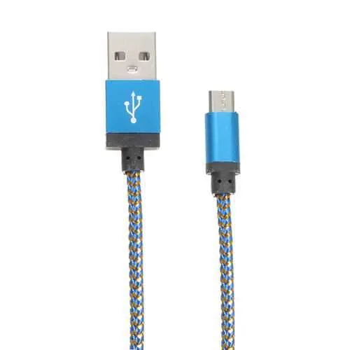 Bakeey Nylon Braided 2m 2A Micro USB Charging Data Cable For Mobile Phone