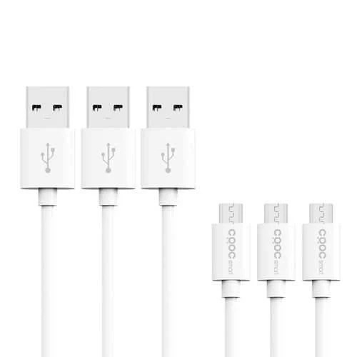 CRDC CB-D10 Micro USB Quick Charging Date Cable 3 Pack 4ft x 3 For Xiaomi 6 Samsung S7
