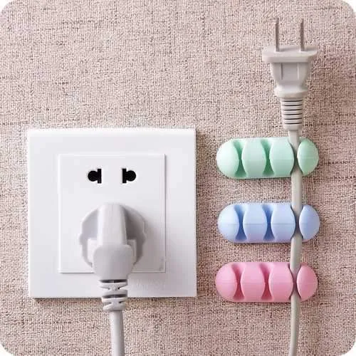 Bakeey 2PCS TPU Cable Clips Cable Holder Desktop Cable Organizer Cord Management Headphone Holder