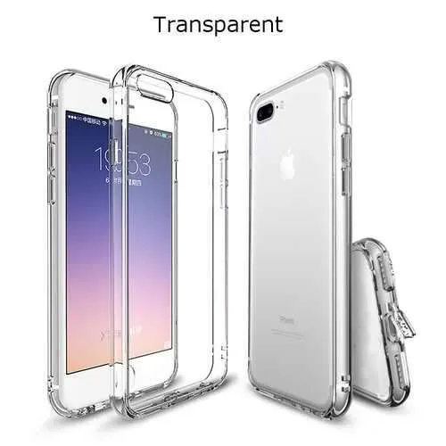 Shockproof Dustproof Soft Transparent Case With Dust Plug For iPhone 7 & 8