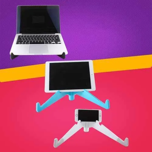 Portable Multifunctional Laptop Radiating Stand Notebook Cooling Holder Tablet Cell Phone Holder