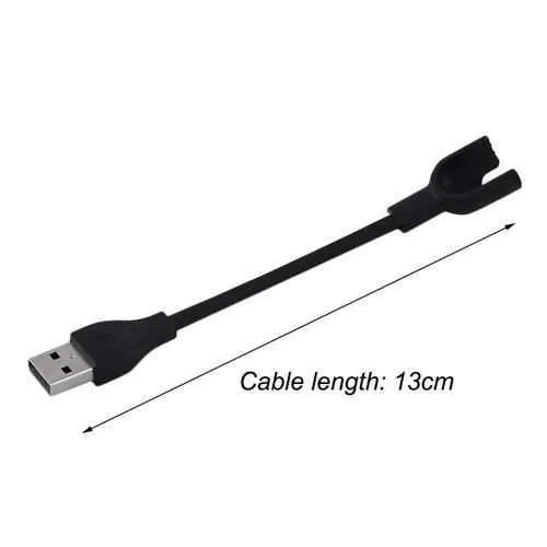 TPE Wire Black Smart Bracelet USB Charging Cable for Xiaomi Miband 2