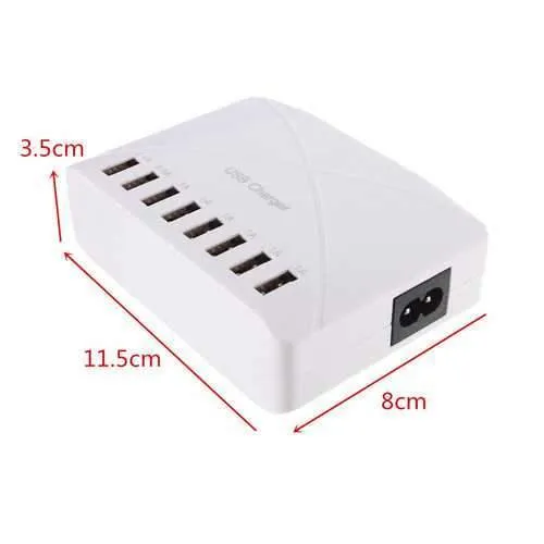High Speed 8 Ports USB Charger Hub AC Power Adapter Socket Splitter UK US EU Plug For iPhone Samsung