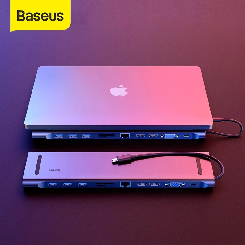 Baseus Multi USB C HUB to HDMI VGA RJ45 3.0 USB HUB