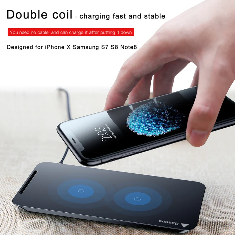 Wireless Charging Dock for iPhone and Samsung