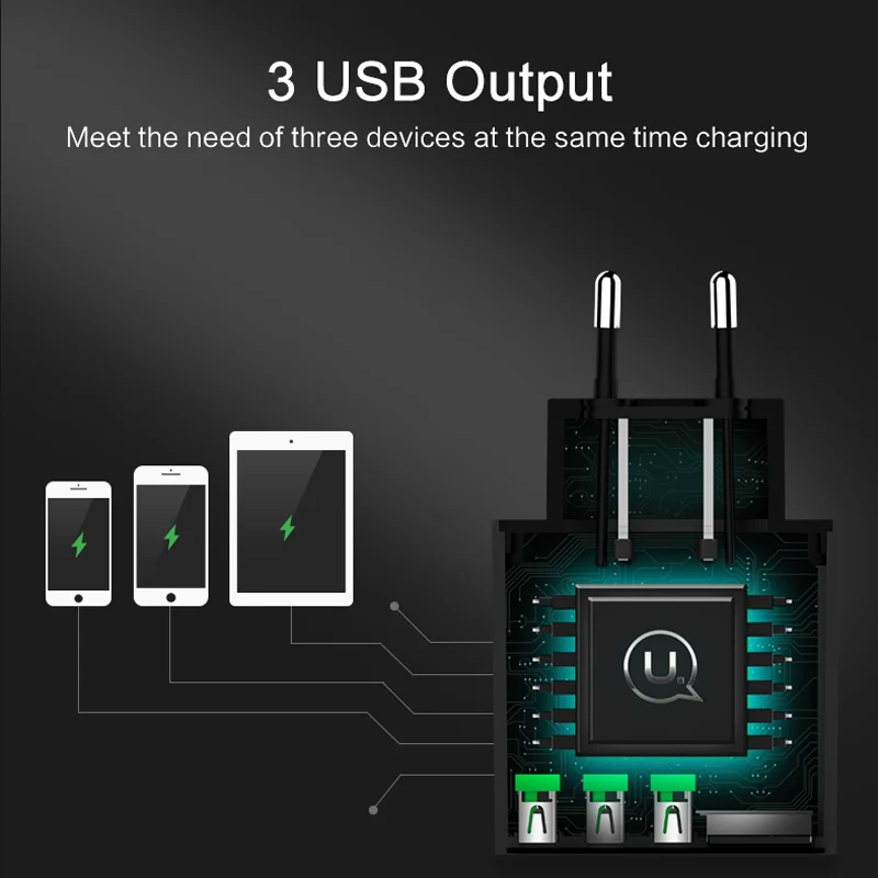 3 Port USB Phone Charger