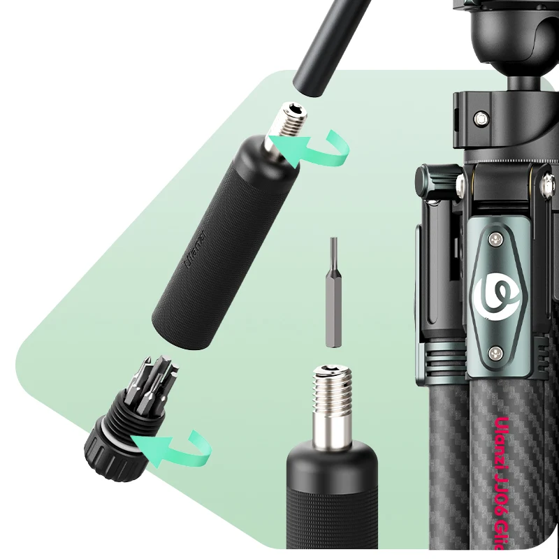 Ulanzi GlideGo JJ06 Video Tripod Carbon - Schwarz