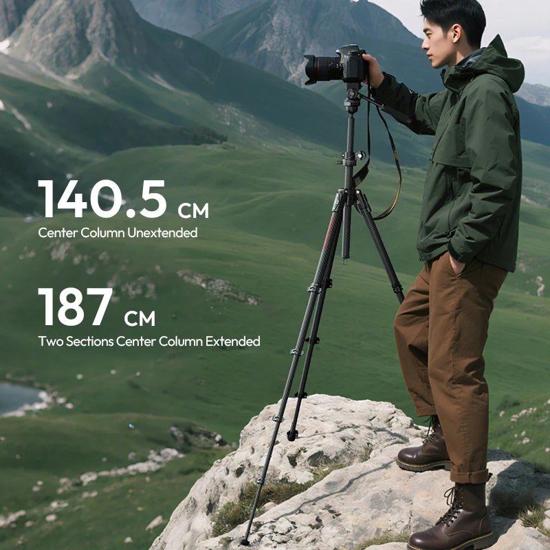 Ulanzi GlideGo JJ06 Video Tripod Carbon - Schwarz