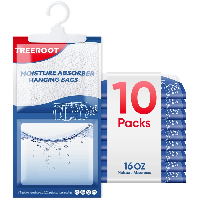 10 Moisture Absorbers for Closet, 16oz Humidity Absorber, Dehumidifier Bags