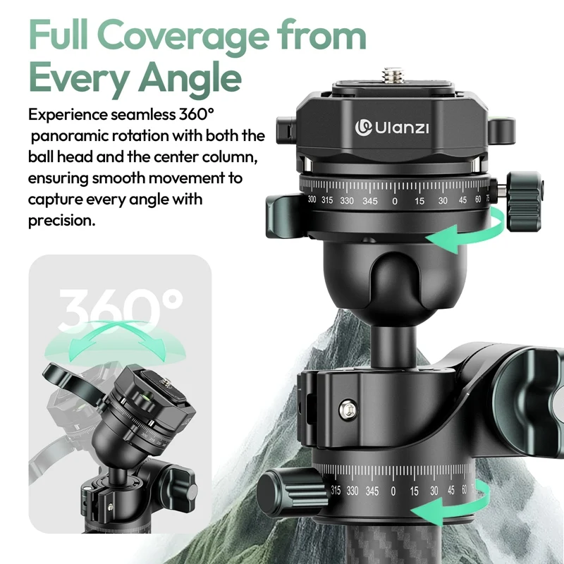 Ulanzi GlideGo JJ05 Carbon-Fotostativ mit neigbarem Arm