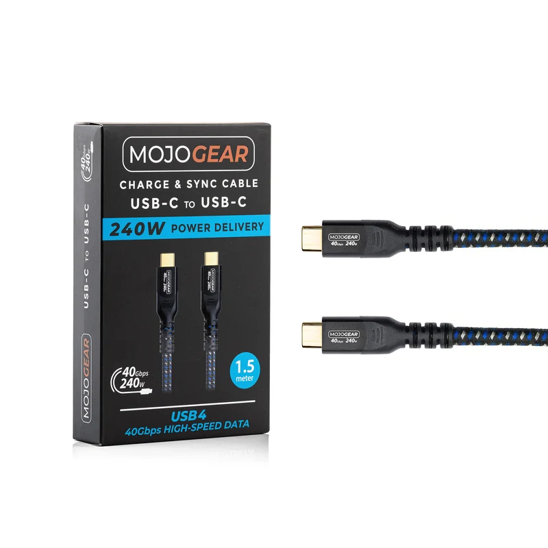 MOJOGEAR USB-C auf USB-C Kabel 240W 40Gbps USB 4.0 - 1,5m