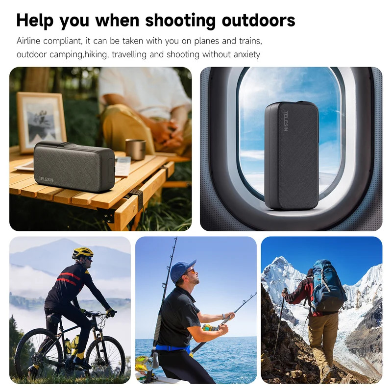 Telesin 10000mAh Powerbank für GoPro-Akkus bis zur GoPro 12