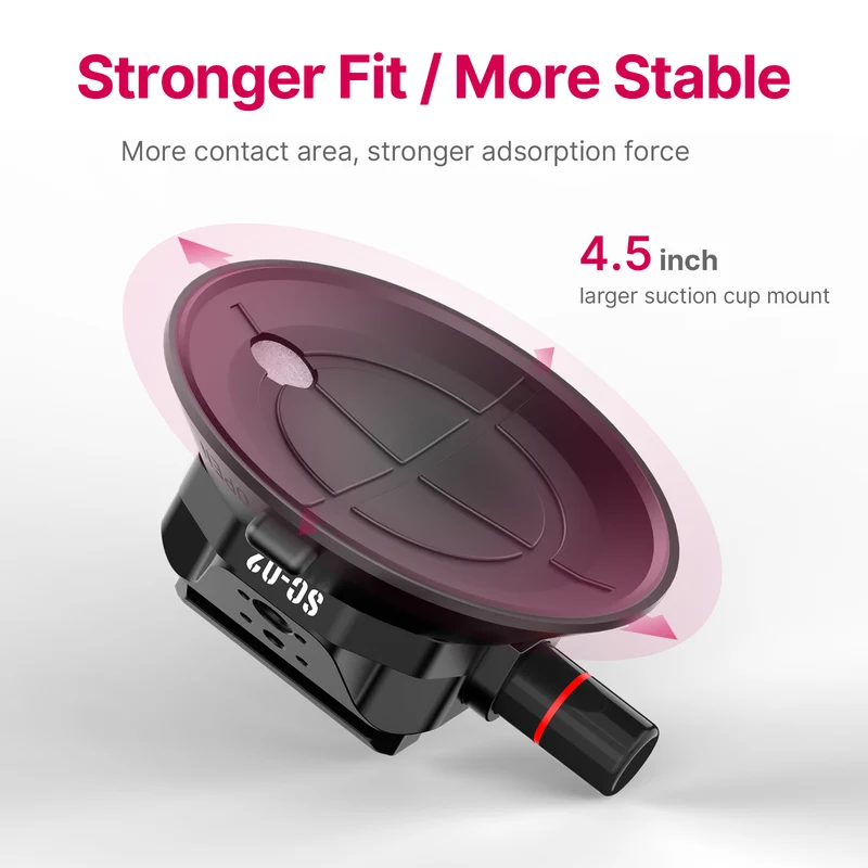 Ulanzi SC-02 Extra Starker 4,5 Zoll Saugnapf mit Magic Arm für Kamera - Bis zu 3kg